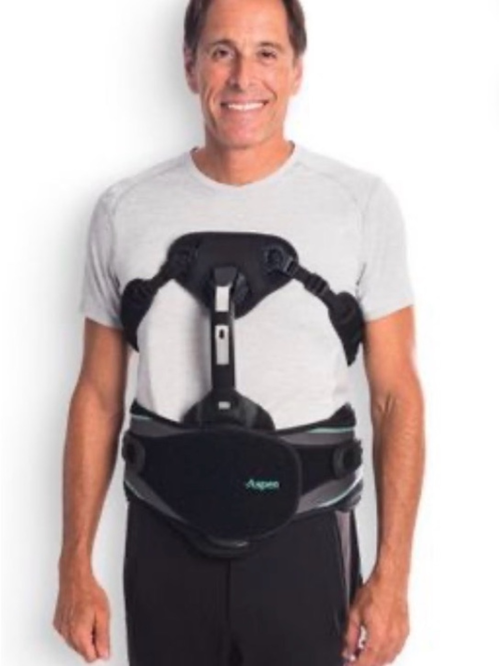 Aspen Medical Back Brace with Harness - Black
